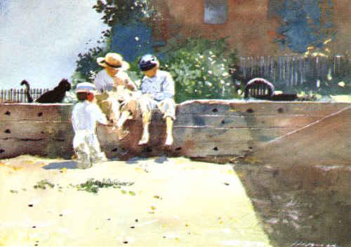 Winslow Homer Boys Kitten Germany oil painting art